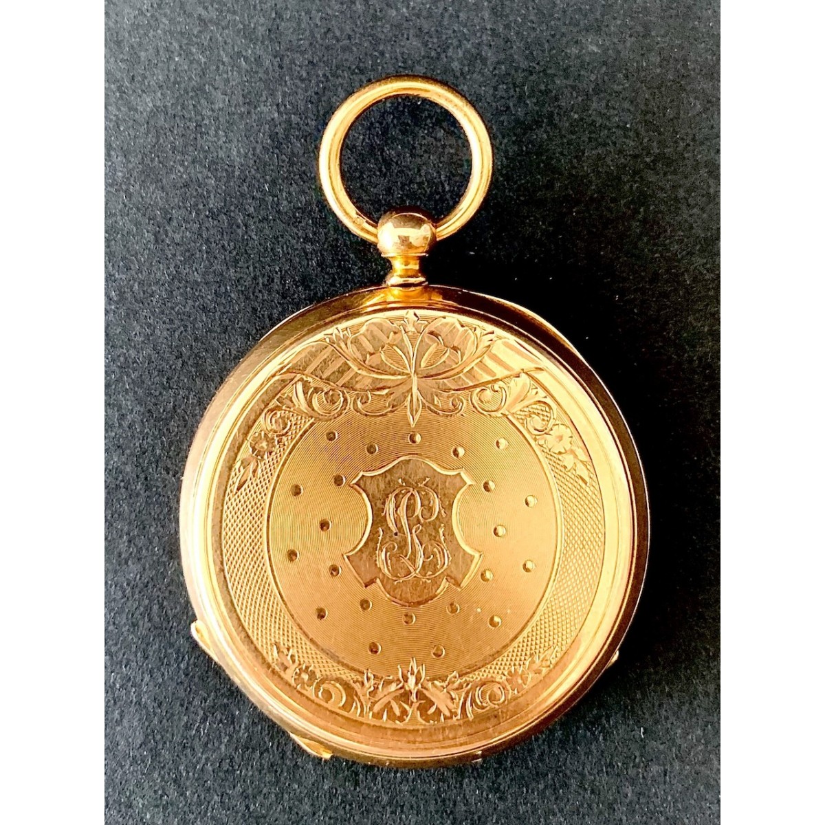 Reloj de bolsillo de oro de 18K, siglo XIX.