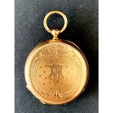 Reloj de bolsillo de oro de 18K, siglo XIX.
