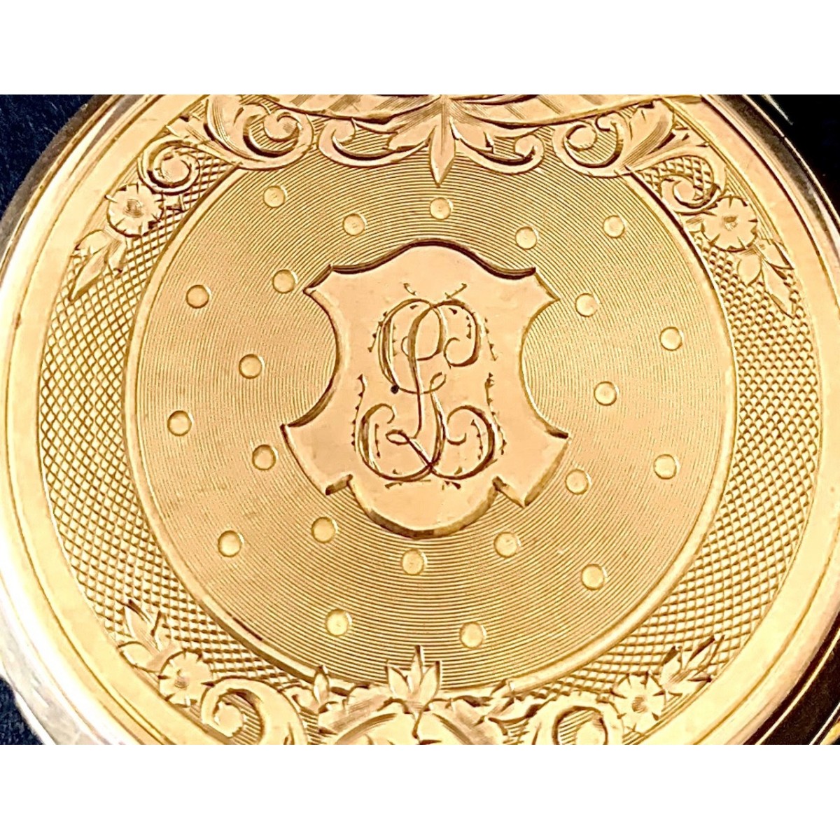 Reloj de bolsillo de oro de 18K, siglo XIX.