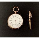 Reloj de bolsillo de oro de 18K, siglo XIX.