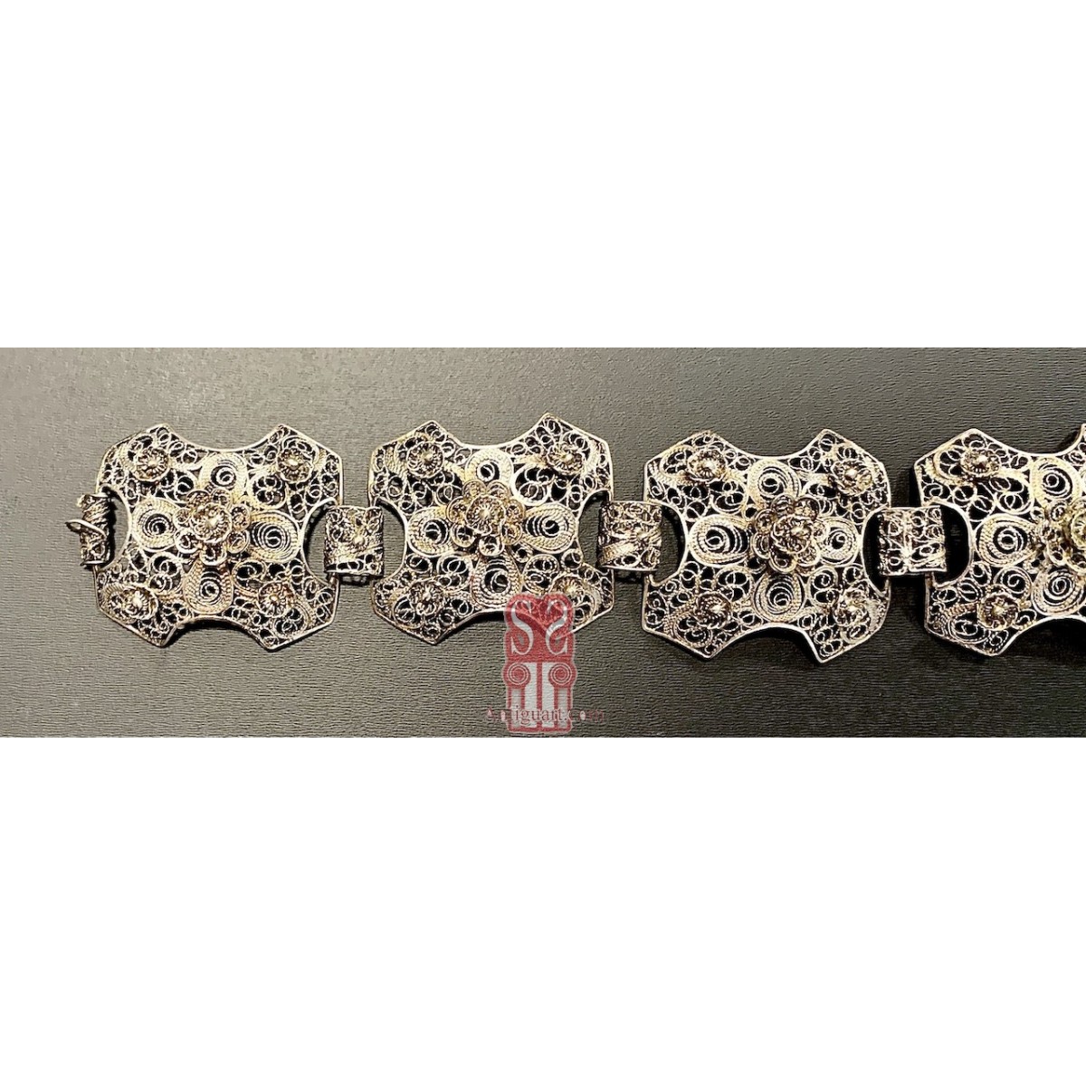  Pulsera en filigrana de plata principios del siglo XX