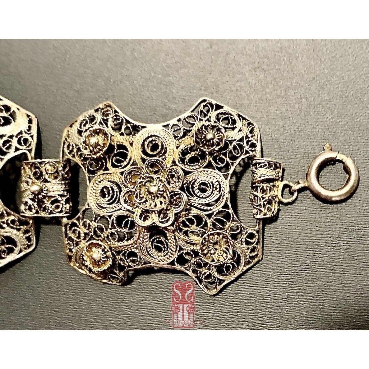  Pulsera en filigrana de plata principios del siglo XX