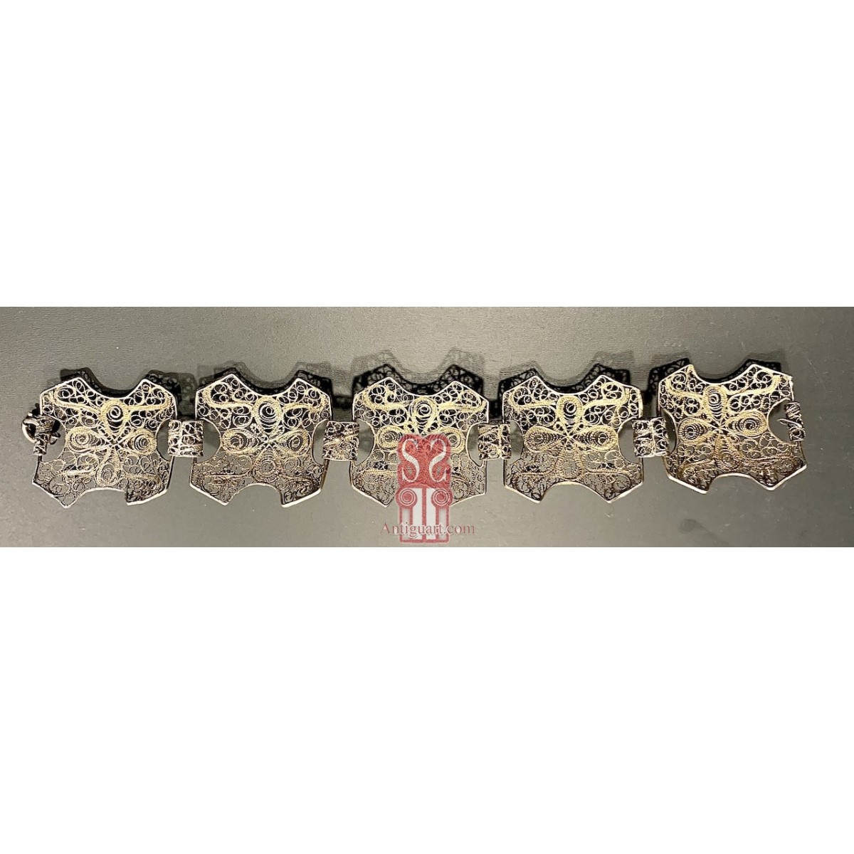  Pulsera en filigrana de plata principios del siglo XX