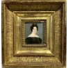Miniatura, ritratto di donna dell'800