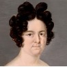 Miniatura, retrato de mujer, siglo XIX