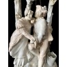 Antique ceramics early 20th, "Pair of figures in front of the well" on sale