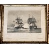 Grabado francés del siglo XIX, marina