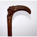 Mahogany walking stick, early 20th