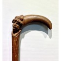Mahogany walking stick, early 20th