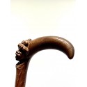 Mahogany walking stick, early 20th