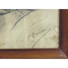 Retrato de mujer, carboncillo, siglo XIX. 2