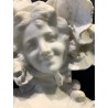 Bust of white marble, young woman, 19th