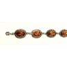 Sterling silver bracelet and amber gemstones
