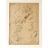 Apolo, dibujo académico del siglo XIX.