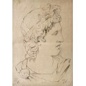 Apolo, dibujo académico del siglo XIX.