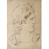 Apolo, dibujo académico del siglo XIX.