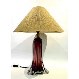 Lámpara de mesa de cristal  (1970-80)