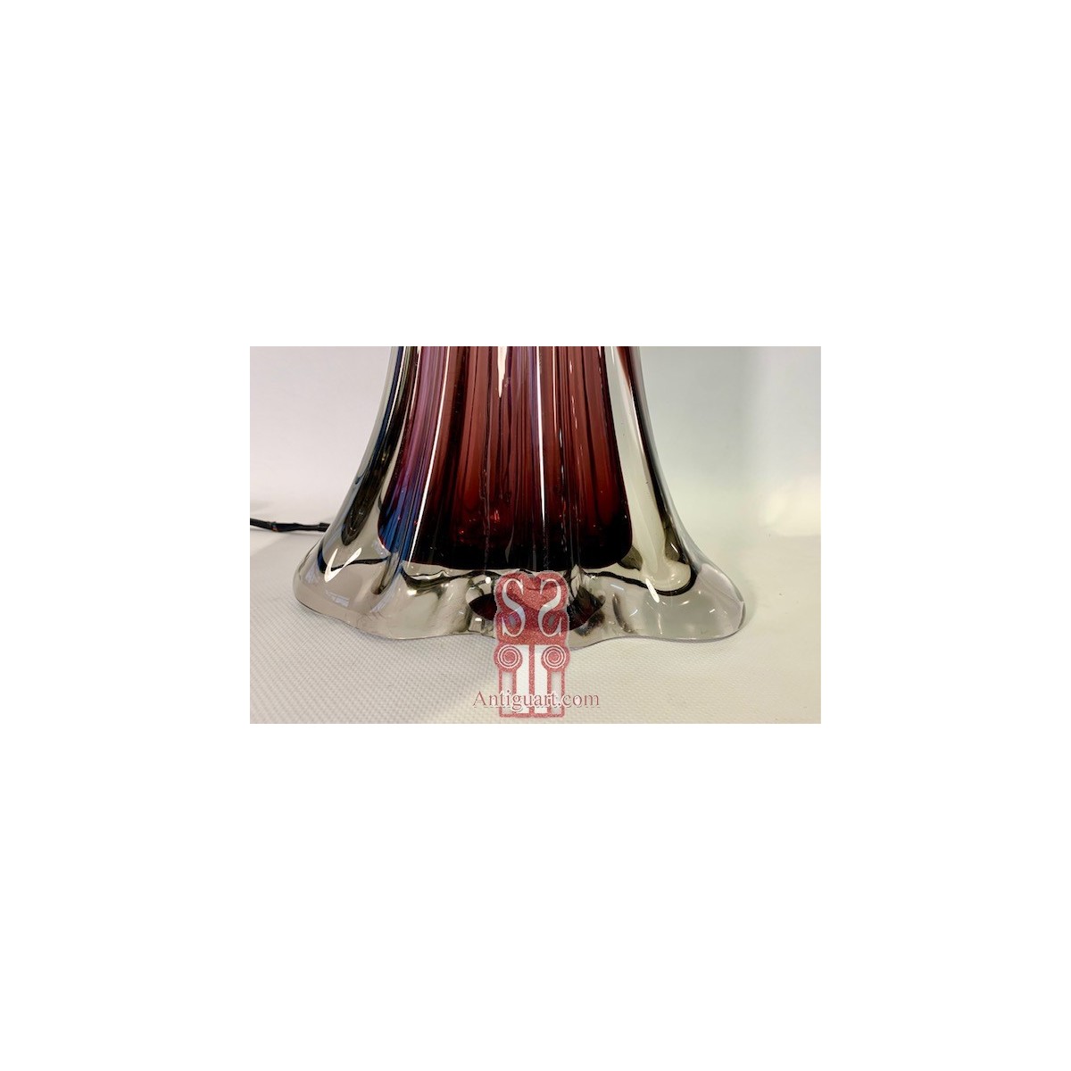 Glass table lamp 1970-80