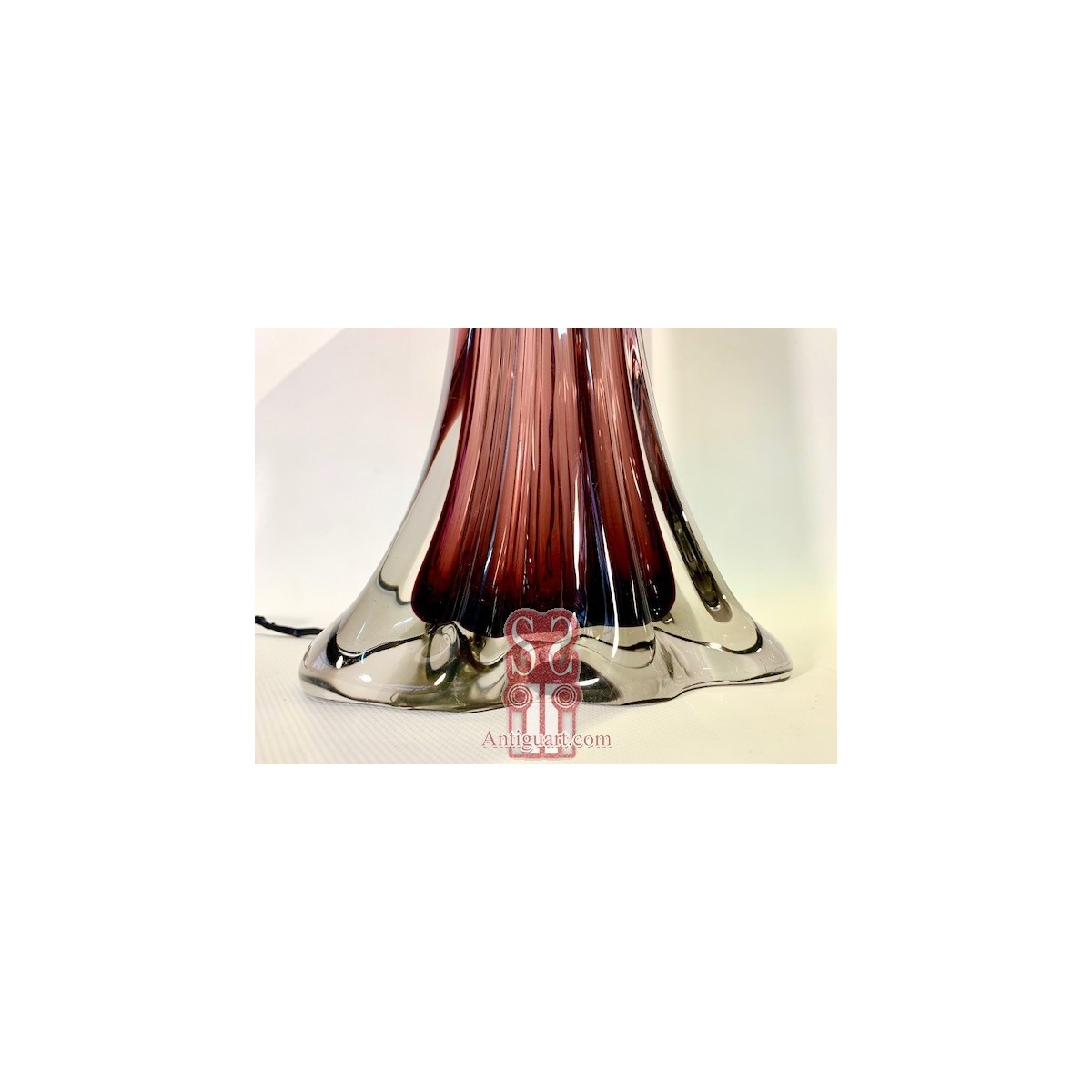 Glass table lamp 1970-80