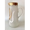 Art Nouveau glass jug and glass