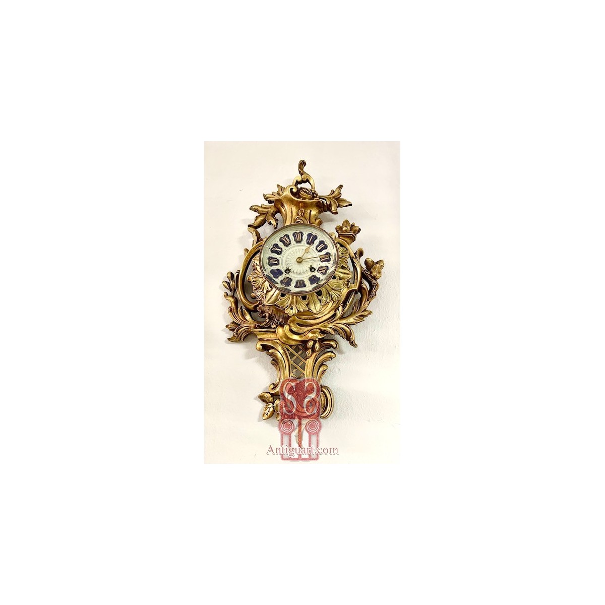 Bronze cartel clock France 19th 