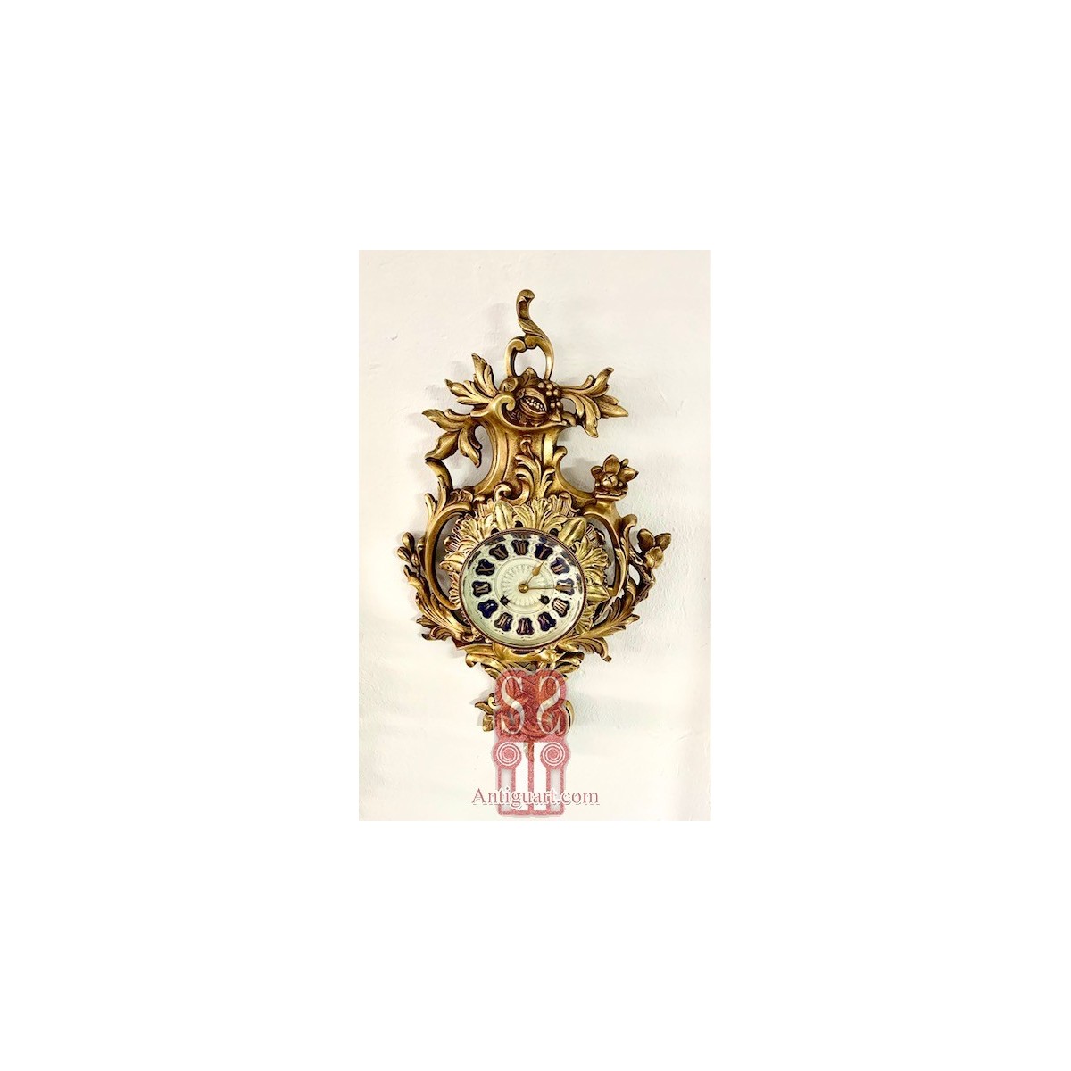 Bronze cartel clock France 19th 