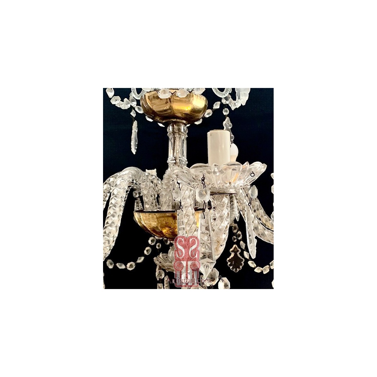 Lampara de cristal,  principios del siglo XX