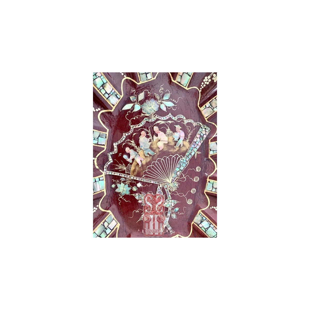 Papier mâché, conjunto para la mesa (1890-1920)