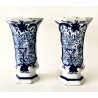 Garniture of five 18th Dutch Delft majolica vases