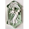 Pair of biscuit high-reliefs art nouveau (1890-1910)