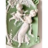 Pair of biscuit high-reliefs art nouveau (1890-1910)