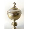 Ciborium in silver-plated metal, final 19th