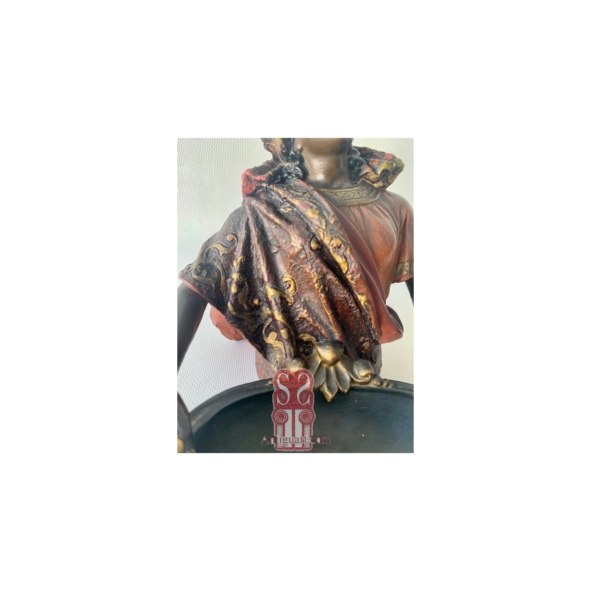 “Moro con bandeja” escultura de terracotta, principio siglo XX