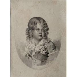 Retrato de niño al lápiz, siglo XIX 2