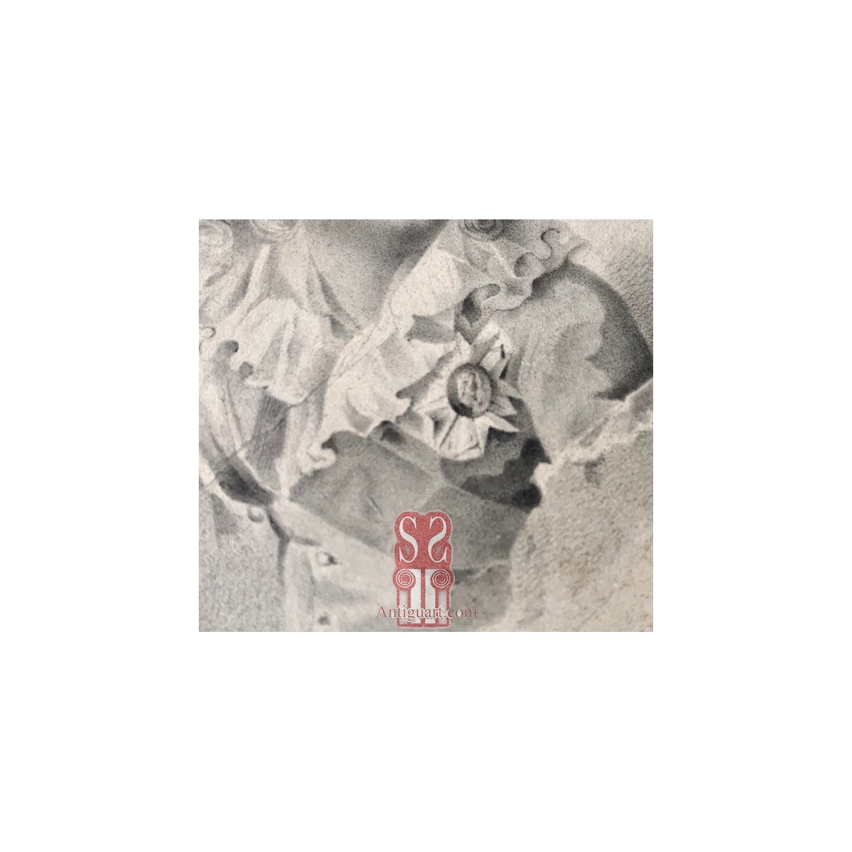 Retrato de niño al lápiz, siglo XIX