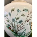 Jarrón chino de porcelana, Qing, siglo XIX