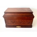 Caja joyero de caoba, principios del siglo XX