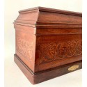 Caja joyero de caoba, principios del siglo XX