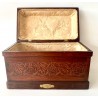 Caja joyero de caoba, principios del siglo XX