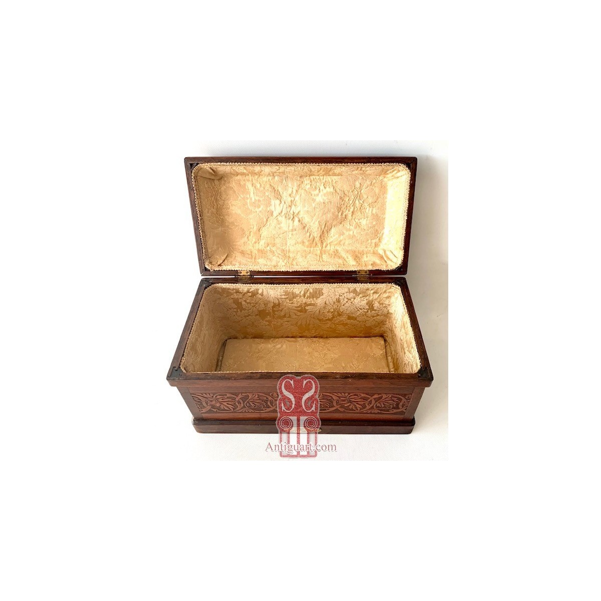 Caja joyero de caoba, principios del siglo XX