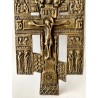 Crucifijo ortodoxo en bronce, Rusia, siglo XIX