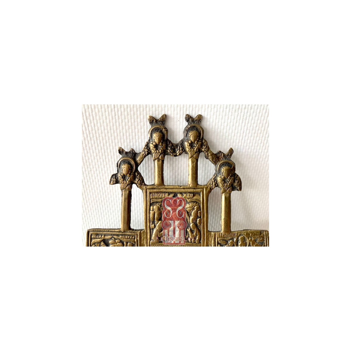 Crocifisso in bronzo ortodosso, Russia,  XIX secolo