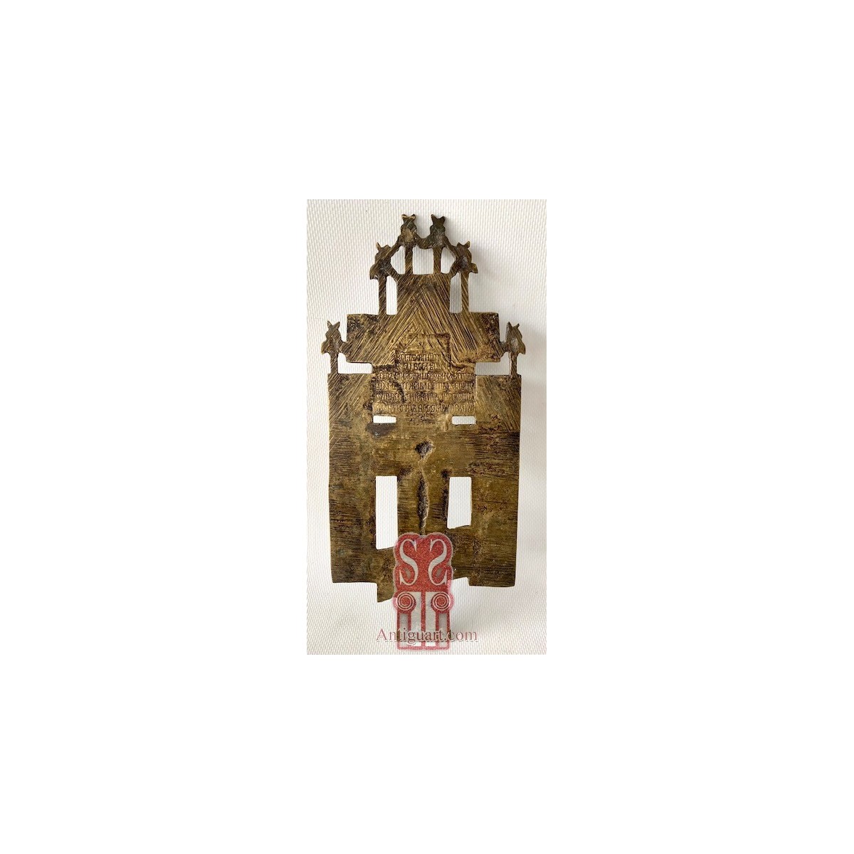 Crocifisso in bronzo ortodosso, Russia,  XIX secolo