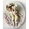 Pair of oval high-reliefs in Meissen porcelain