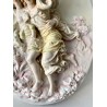 Pair of oval high-reliefs in Meissen porcelain