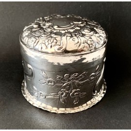 Round silver box, English, Chester 19th