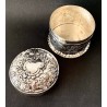 Round silver box, English, Chester 19th