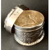 Round silver box, English, Chester 19th