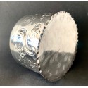 Scatola rotonda d’argento Sterling dell'800 inglese