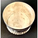 Scatola rotonda d’argento Sterling dell'800 inglese